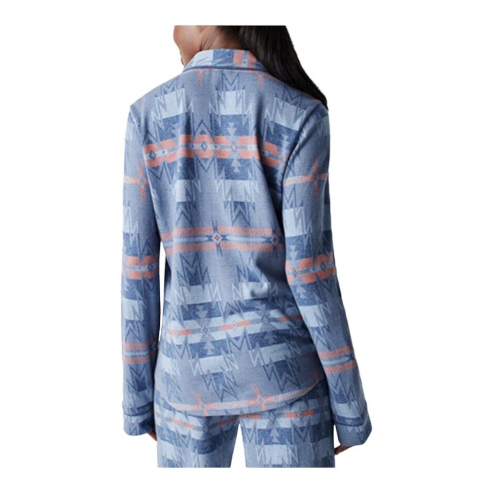 Faherty Long Sleeve Button Front Pajama Top NWOT Sunset Star Size M - Picture 3 of 6
